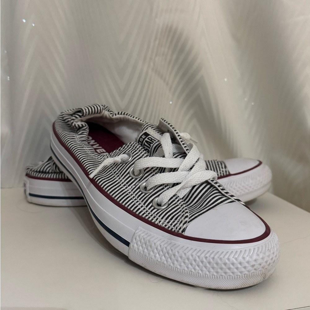 Converse Black and White Striped Shoes